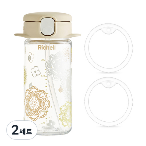 릿첼 AQ 슬림 빨대컵 R 240ml + 교체용 패킹 세트 P-3, 2세트