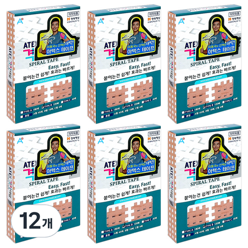 아텍스 스포츠 근육 격자테이프 B타입 28 x 31 mm, 12개