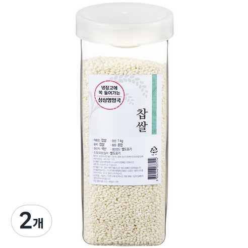 월그그린 싱싱영양통 찹쌀, 1kg, 2개