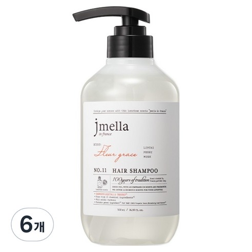 제이멜라 인 프랑스 플뢰르 그레이스 헤어 샴푸, 500ml, 6개