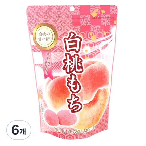 세이키 복숭아 모찌, 6개, 120g