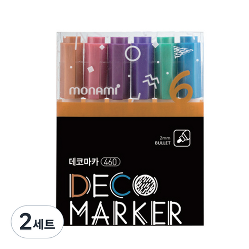 모나미 데코마카 460 메탈 세트, 6색, 2세트