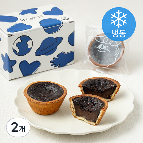 브레더스 초코퍼지 달덩이 타르트 (냉동), 75g, 2개, 3개입