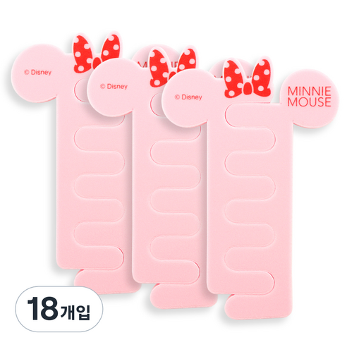 디즈니 미니마우스 페디큐어용 토우 세퍼레이터 2p, 혼합 색상, 18개입