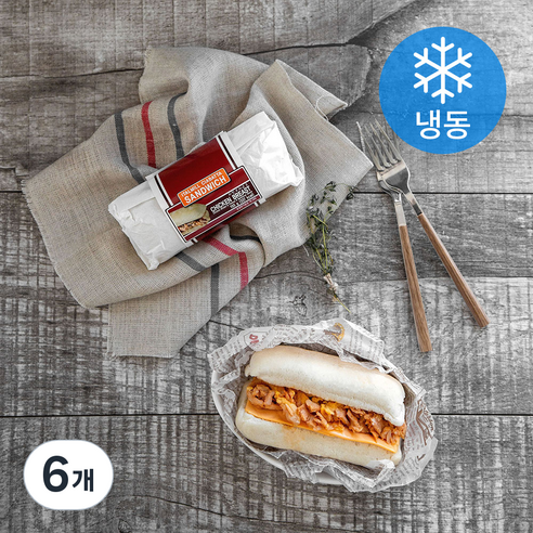 테이트 이탈밀 치킨브레스트 샌드위치 (냉동), 155g, 1개입, 6개