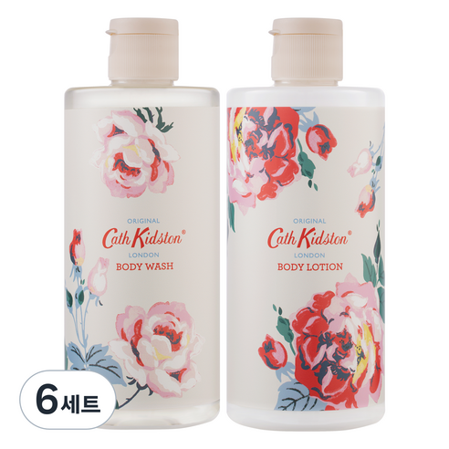 캐스키드슨 아이더다운 로즈 바디워시 500ml + 로션 500ml 세트, 6세트