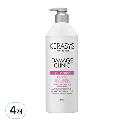 케라시스 데미지 클리닉 단백질 컨디셔너 폴로럴파우더향, 750ml, 4개