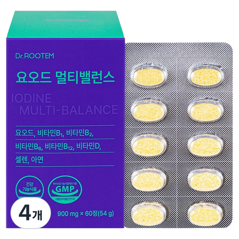 닥터루템 정품 요오드 멀티밸런스, 4개, 60정