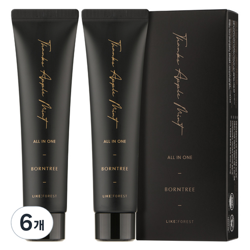 본트리 라이크 포레스트 땡스 애플민트 남성 올인원, 6개, 65ml