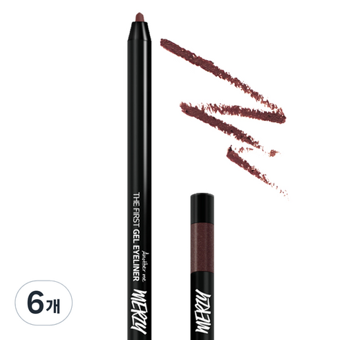 머지 더 퍼스트 젤 아이라이너 0.5g, G14 크림슨, 6개