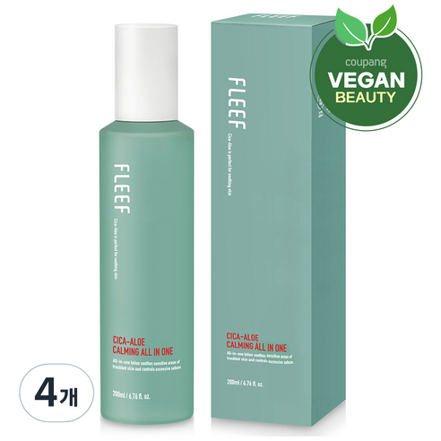 플리프 시카 알로에 카밍 올인원, 200ml, 4개