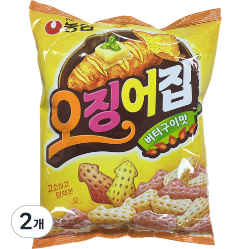 농심 오징어집 버터구이맛, 151g, 2개