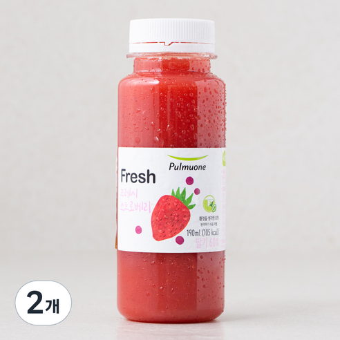 풀무원녹즙 프레시 스트로베리 주스, 190ml, 2개