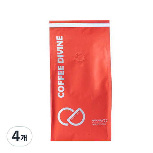 커피디바인 자메이카 블루마운틴 블렌드 원두커피, 홀빈(분쇄안함), 500g, 4개