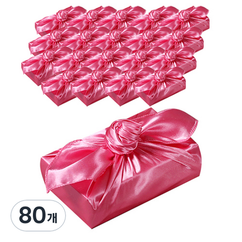 통샵 공단 보자기 55 × 55 cm, 꽃분홍, 80개