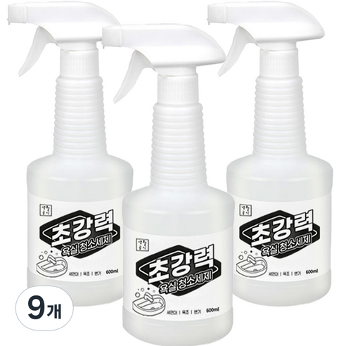 생활공식 초강력 욕실청소세제, 600ml, 9개