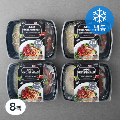 더바른 파스타 소세지 베이컨까르보파스타 (냉동), 300g, 8팩