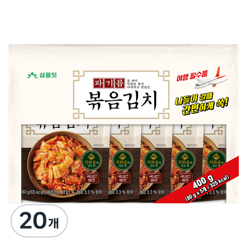심플잇 파기름 볶음김치, 80g, 20개