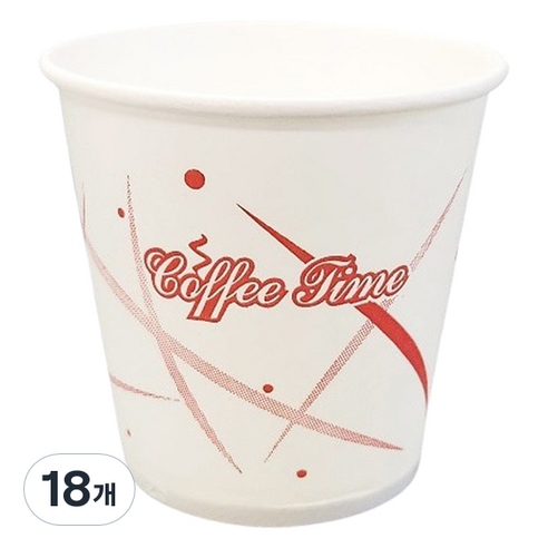 생활을그리다 인쇄 커피타임 종이컵 185ml, 18개, 50개입