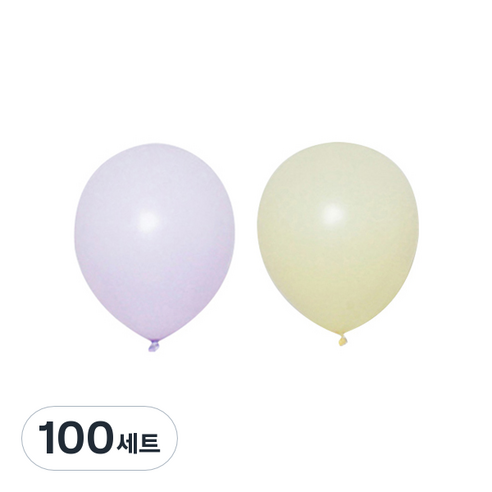 파티쇼 매트 파스텔 풍선 2종 세트 30cm, 라벤다, 옐로우, 100세트