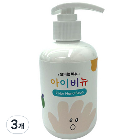 아이비뉴 유아용 손세정제 200g, 흰색, 3개