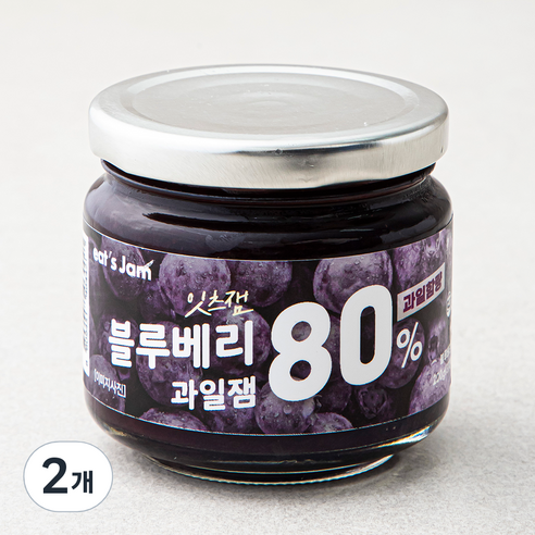 잇츠잼 블루베리 80% 과일잼, 200g, 2개