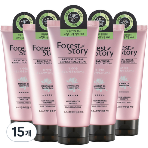 포레스트스토리 모링가 오일 스무드 헤어 트리트먼트, 15개, 200ml