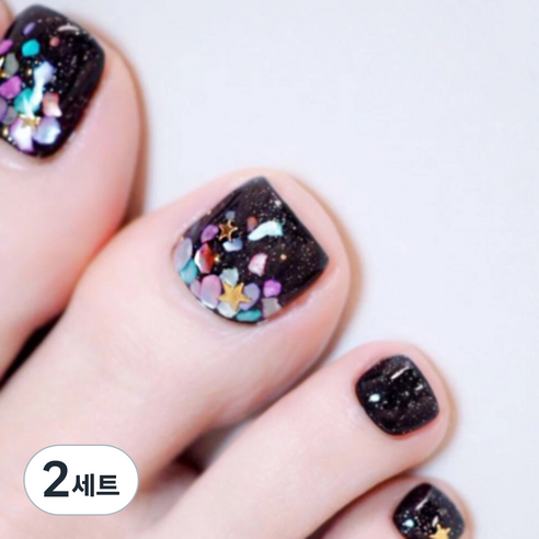 잇템샵 여름 네일아트 페디큐어 스티커 세트, 2세트, HL-006 헬로