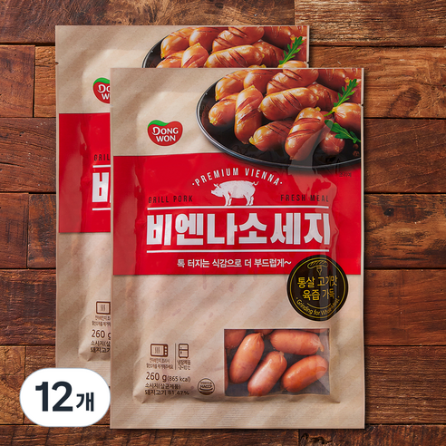 동원 비엔나 소세지, 260g, 12개