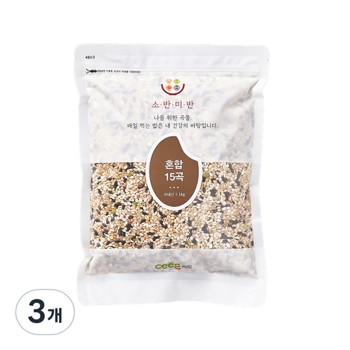 씨익 소반미반 혼합 15곡, 4kg, 3개