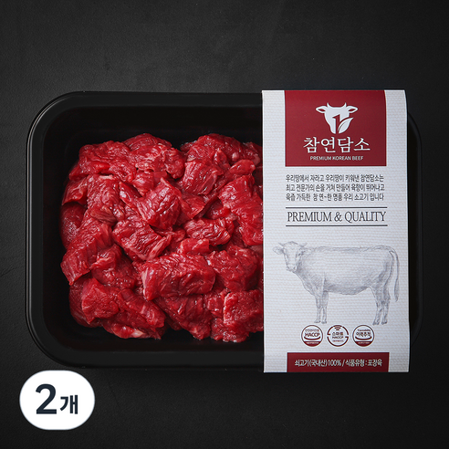 참연담소 국내산 소고기 세절 양지 국거리용 (냉장), 2개, 300g