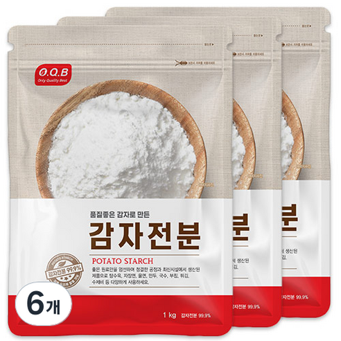 OQB 감자전분, 1kg, 6개