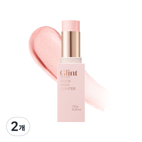Glint 스틱 하이라이터 7g, 로지 문, 2개