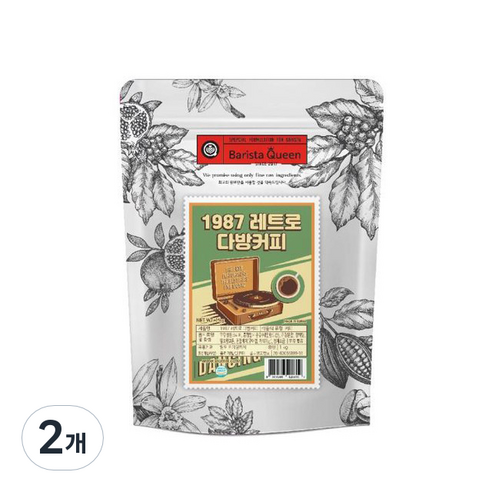 바리스타퀸 1987 레트로 다방커피 파우더, 1kg, 1개입, 2개