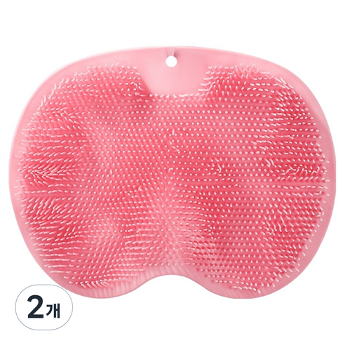재마로 논슬립 각질 제거 풋브러시 핑크, 1개입, 2개, 100g