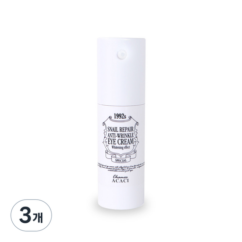 차모스아가시 스네일 리페어 안티링클 아이크림, 30g, 3개