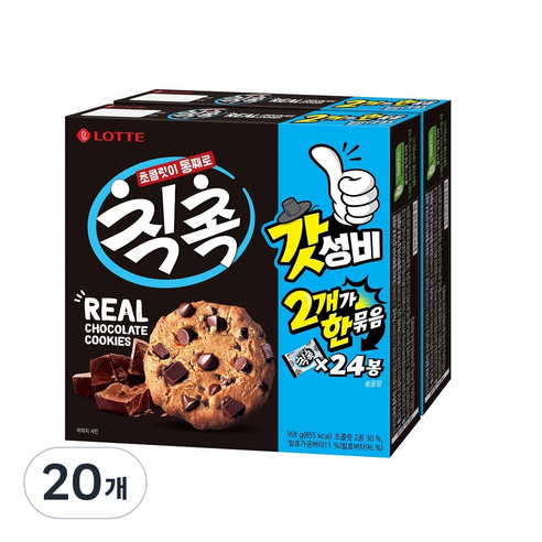 롯데 칙촉 오리지널, 168g, 20개