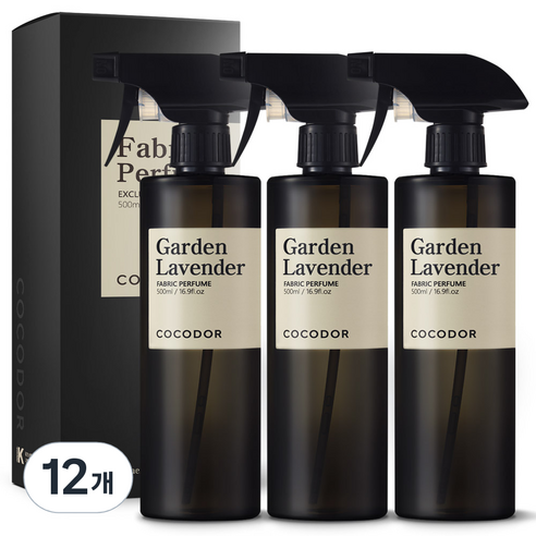 코코도르 룸 앤 패브릭 퍼퓸 섬유탈취제 가든라벤더, 500ml, 12개