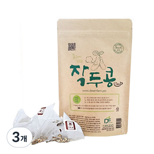 꿈에그린농장 숨쉬기 편한 작두콩차, 1g, 20개입, 3개