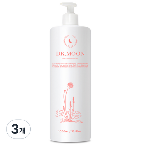 닥터문 유산균 락토케어 질경초 여성청결제, 1000ml, 3개