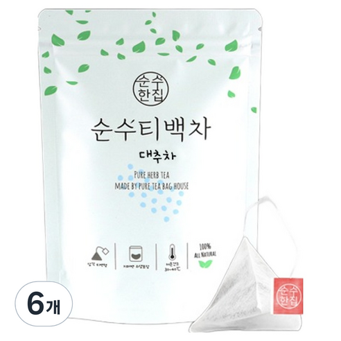 순수한집 대추차 티백, 1g, 10개입, 6개