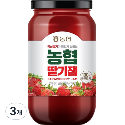 농협 딸기잼, 3개, 690g