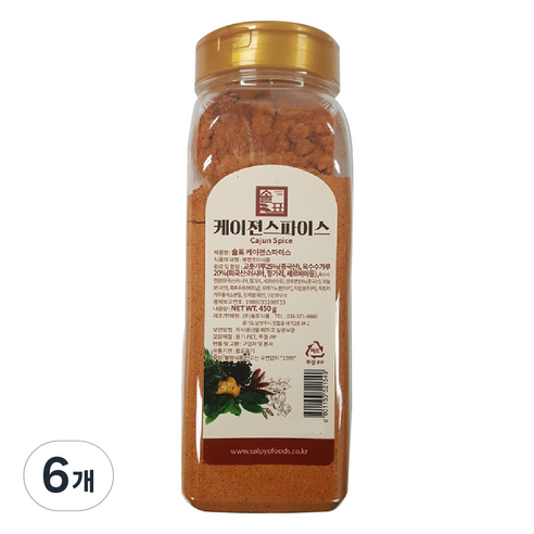 솔표식품 케이젼 스파이스, 450g, 6개