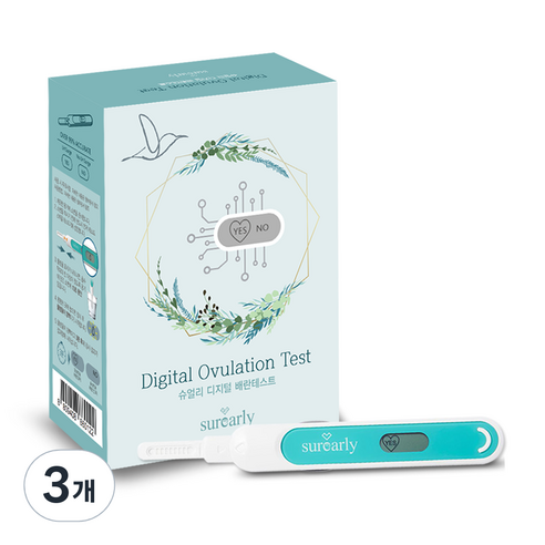 슈얼리 디지털 배란테스트기 SU-DR01-LH, 20개입, 3개