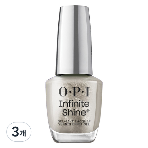 오피아이 인피니트 샤인 젤 라이크 매니큐어, ISL 107 Work From Chrome, 15ml, 3개