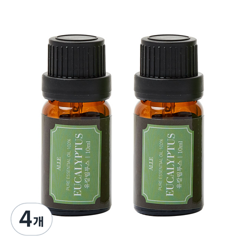 알레 비건 아로마 에센셜 오일 유칼립투스 향, 10ml, 4개