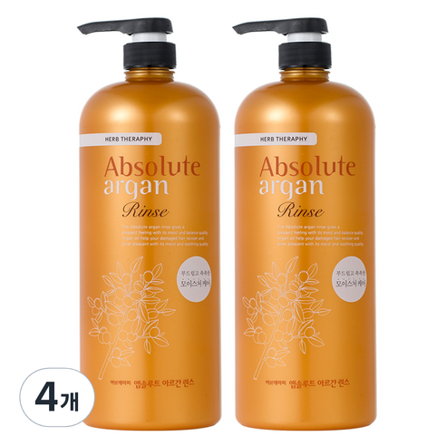 허브테라피 앱솔루트 아르간 린스, 1500ml, 4개