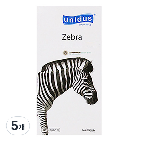 유니더스 지브라 콘돔, 20개입, 5개