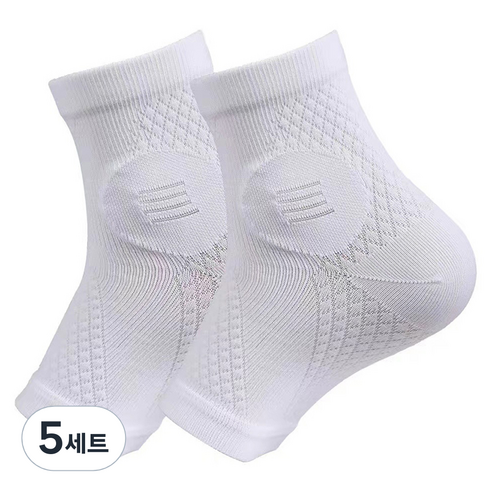 씨오브비 밴드 스포츠 발목 보호대 좌우, 화이트, 5세트