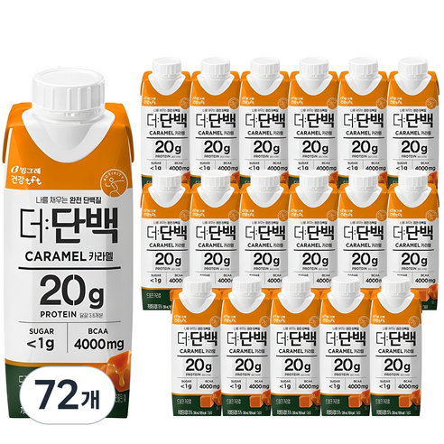 더단백 드링크 카라멜 헬스보충식품, 250ml, 72개